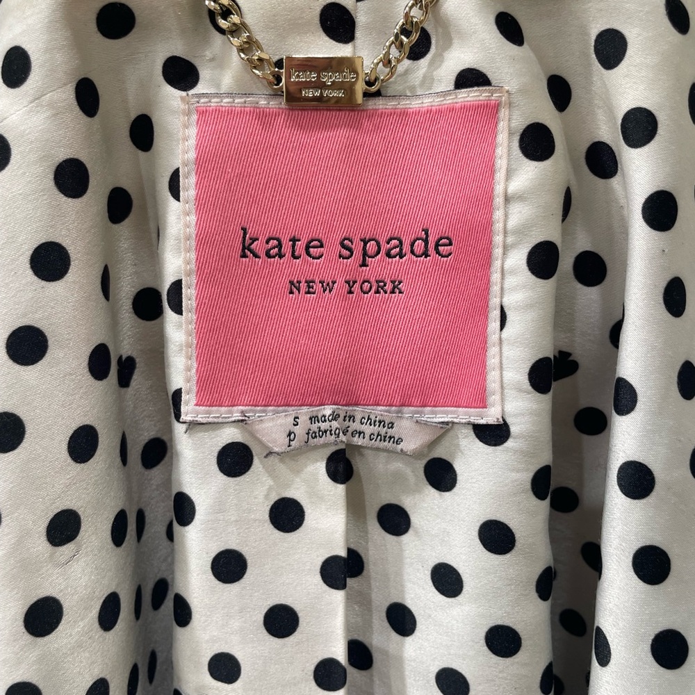 kate spade Dark Green Utility Jacket with Gold Hardware - Size Small *FLAWS* - Picture 9 of 11